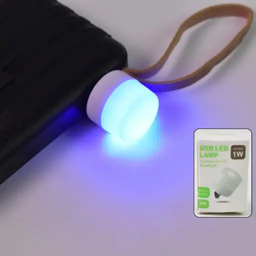 USB LED LAMP Night Light, Mini Portable For PC And Laptop (1 Pc / Blue,Green,Pink)